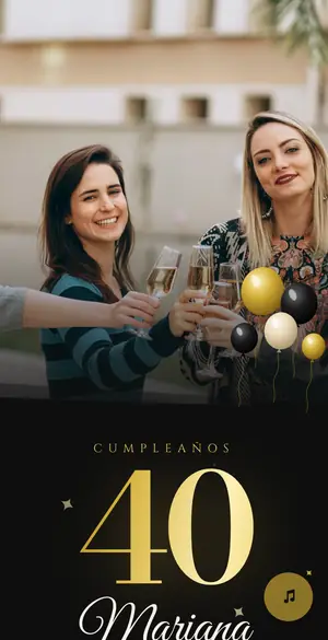 Portada del modelo Cumple Glam